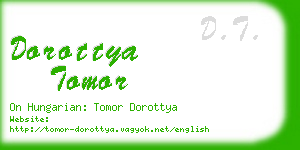 dorottya tomor business card